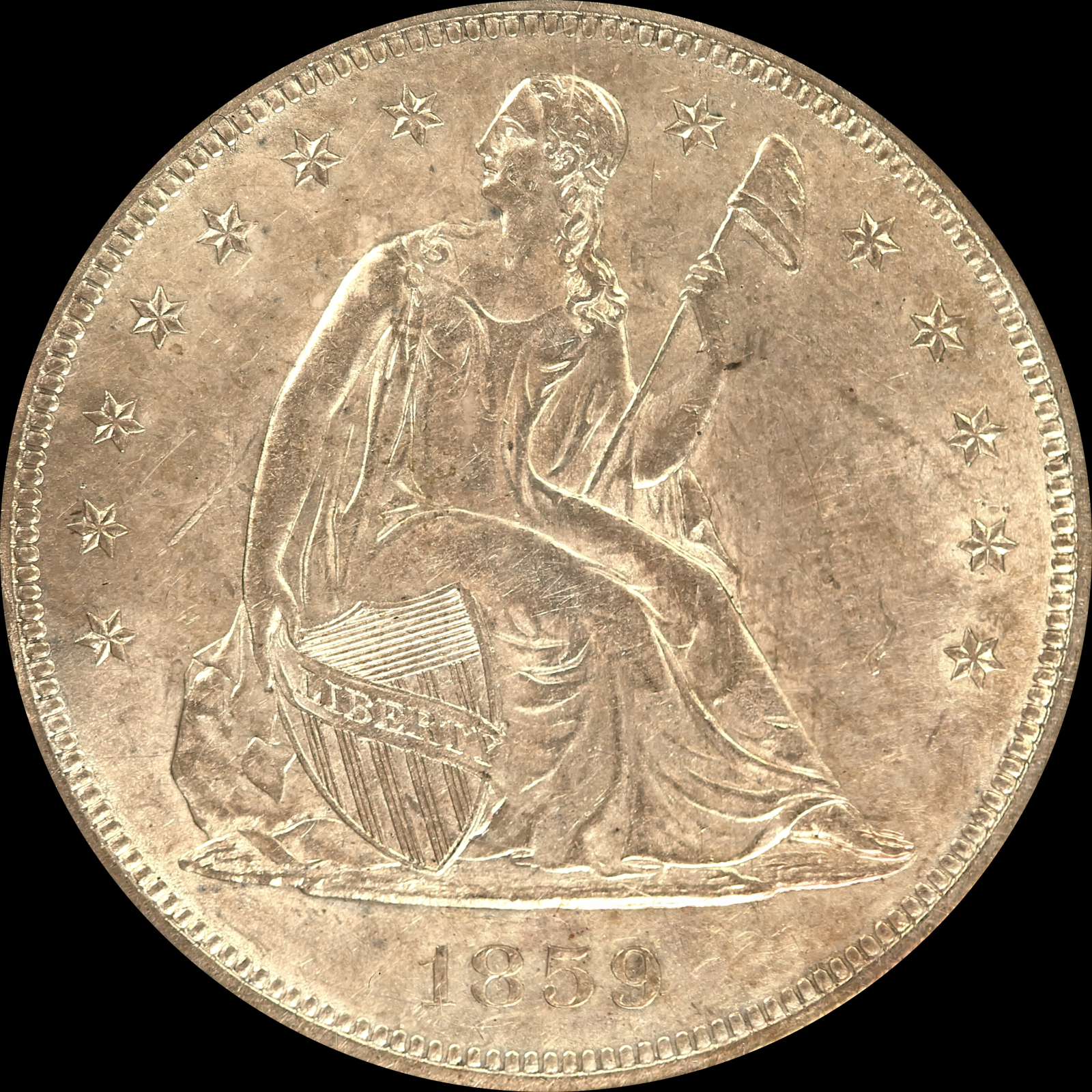 1859 AU58 Obverse