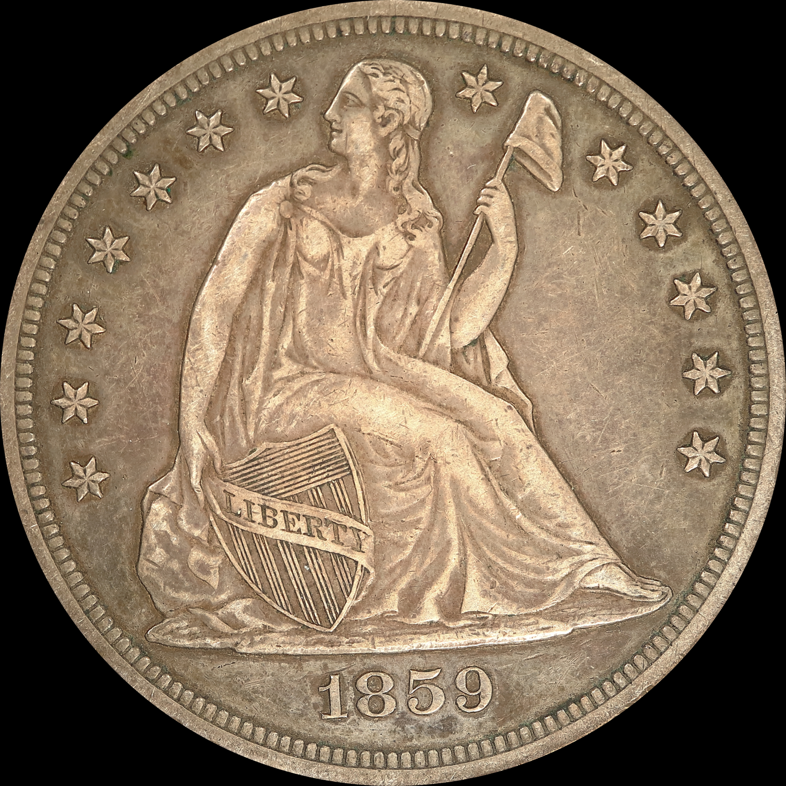 1859-S AU53 Obverse