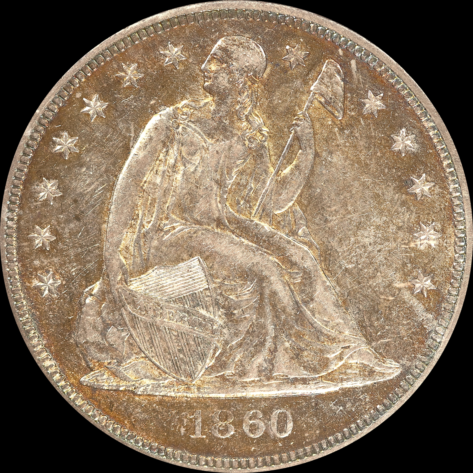1860 AU58 Obverse