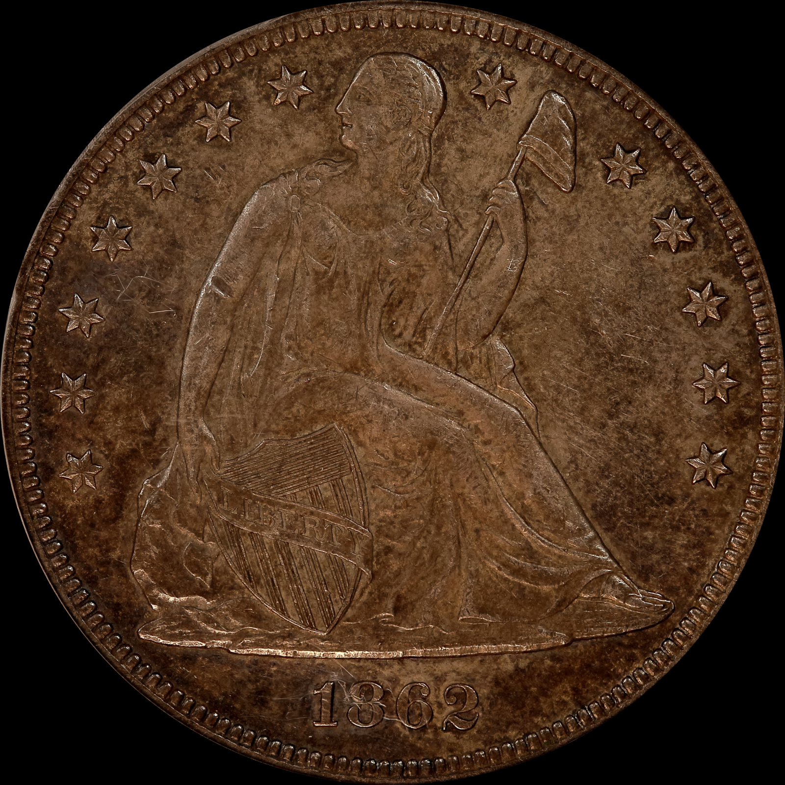 1862 AU58 Obverse