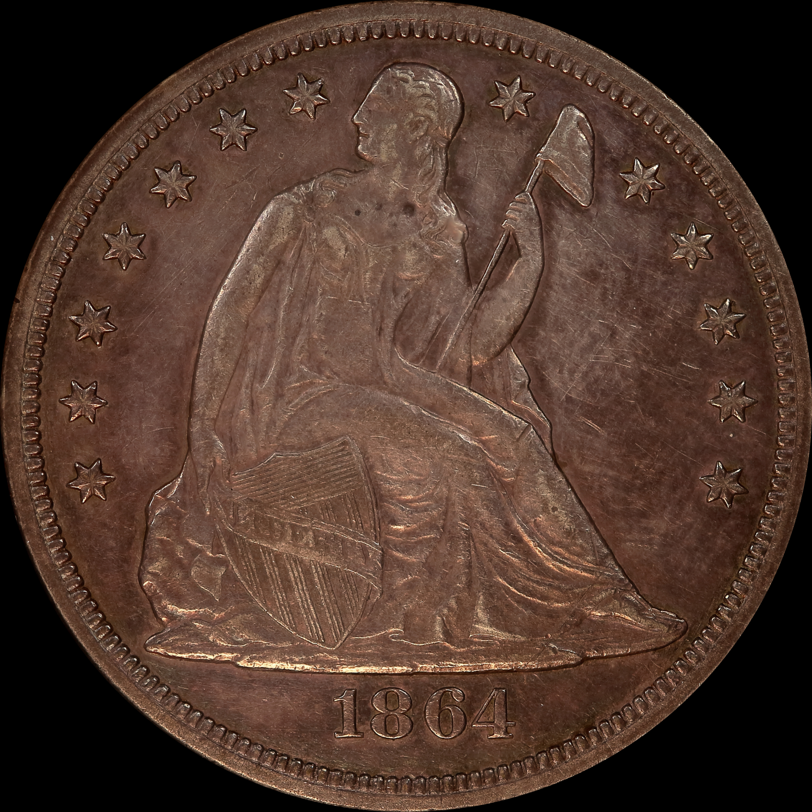 1864 AU55 Obverse