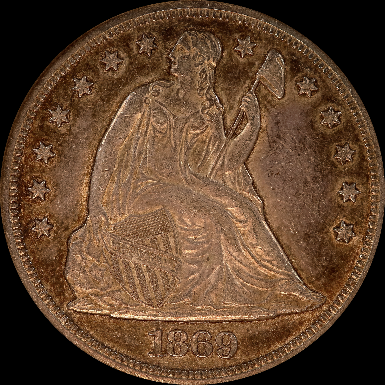 1869 AU53 Obverse