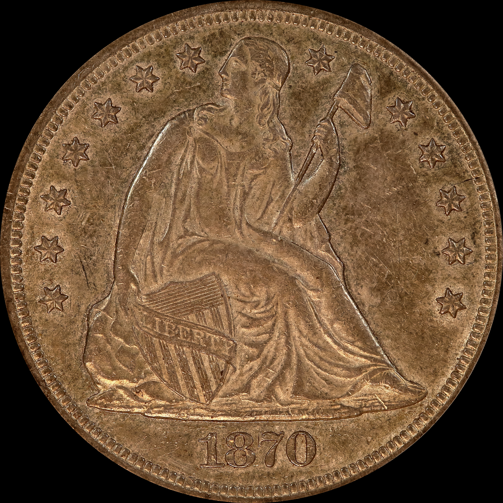 1870 AU58 Obverse