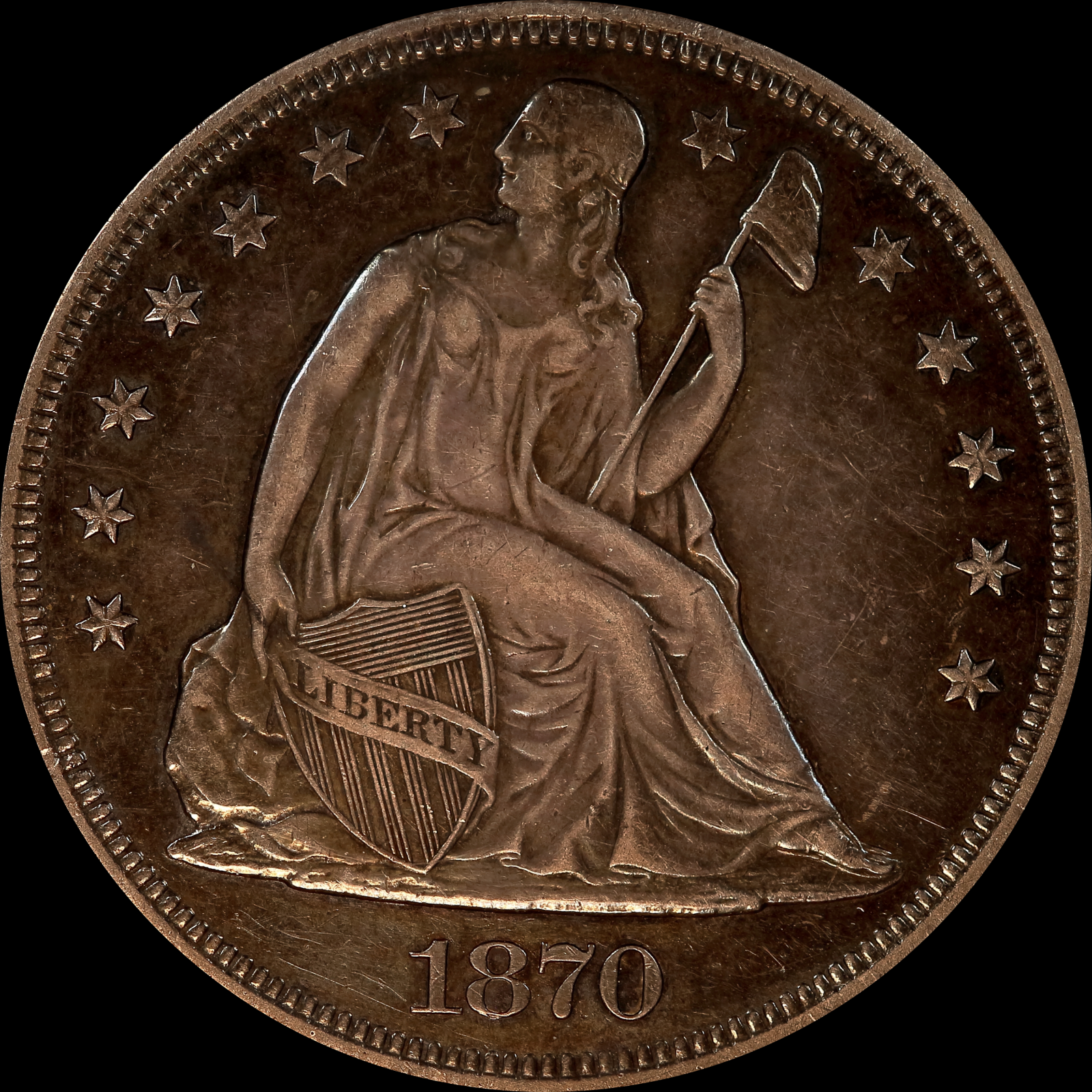 1870-CC AU55 Obverse