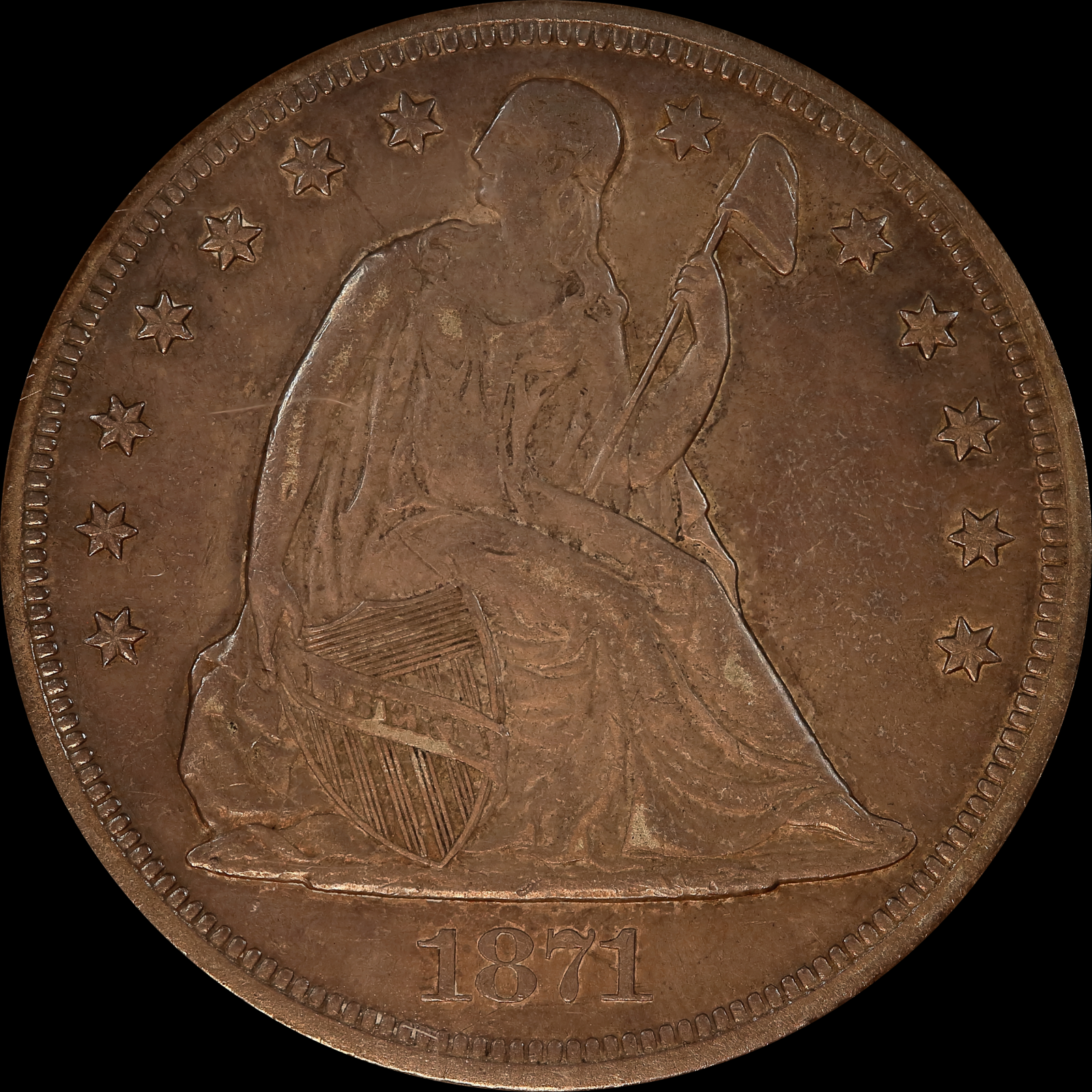 1871 AU53 Obverse