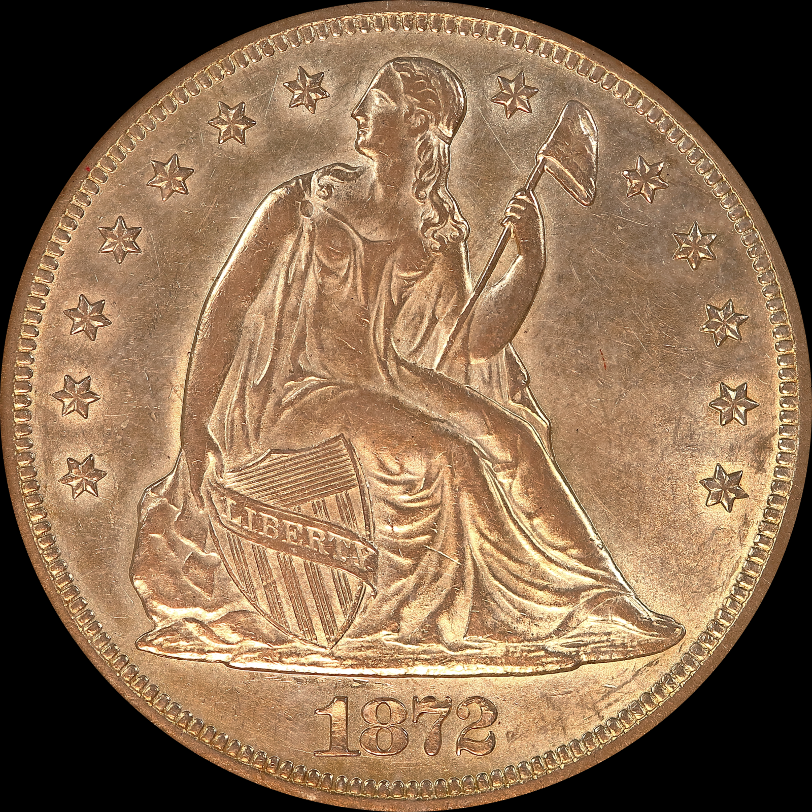 1872 AU58 Obverse