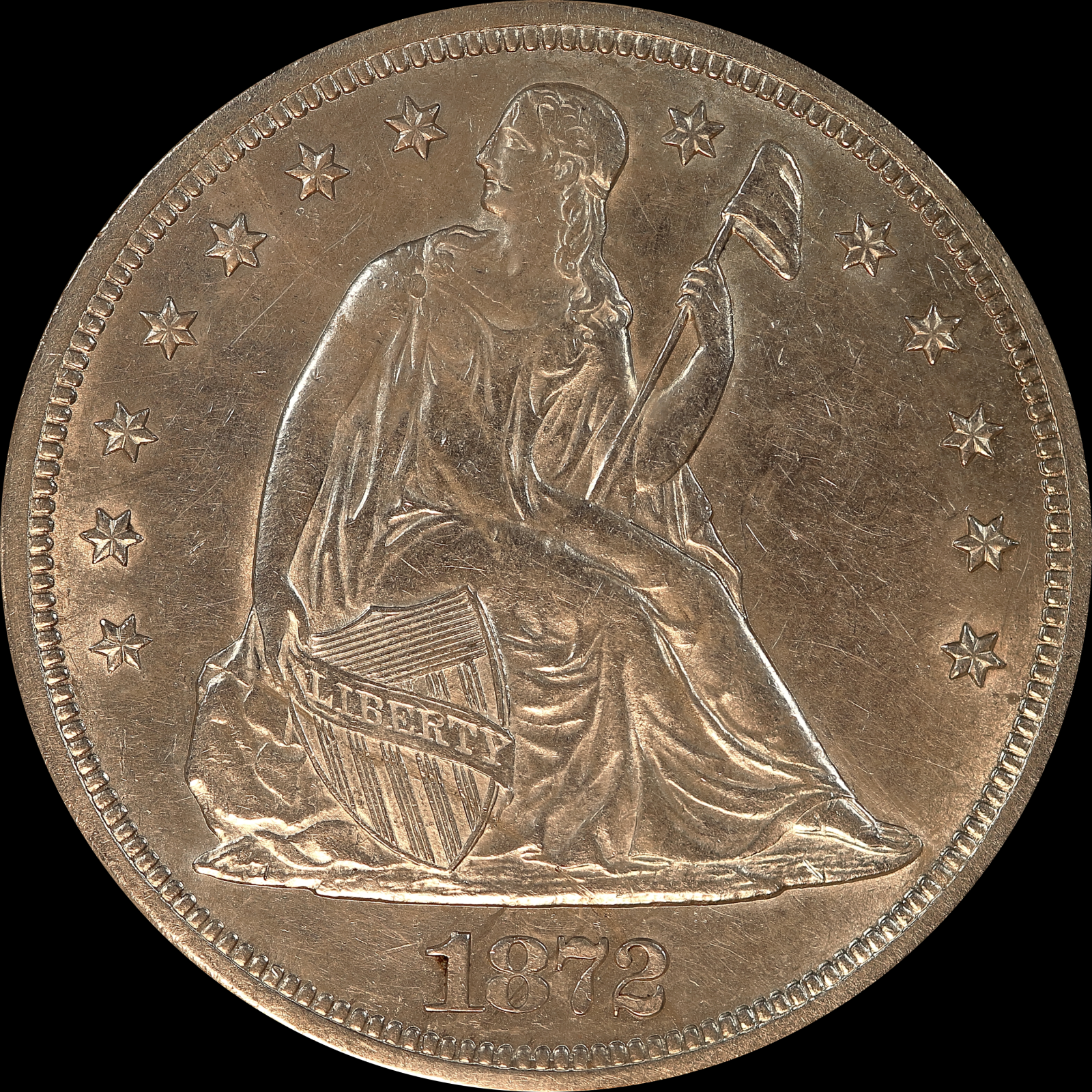 1872-S AU55 Obverse